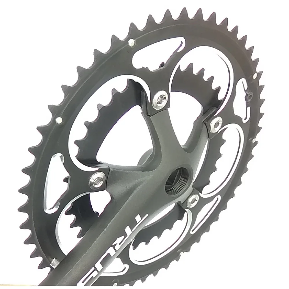 TRUYOU Road Bicycle Crankset 110 BCD 52/36T Chainwheel 3/32 Folding Bike Chain Ring 2*7/8/9 Speed Double Plate Crank 170mm Black | Спорт и