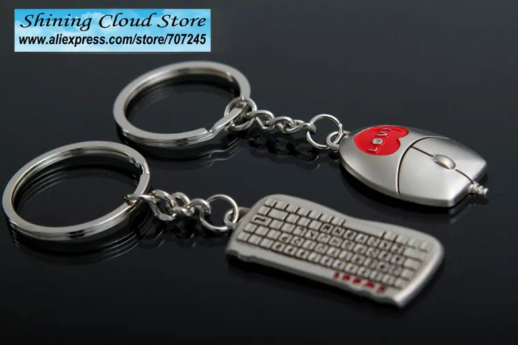 Бесплатная доставка! 1 партия = 30 пар! Креативная клавиатура и мышь из металла пара