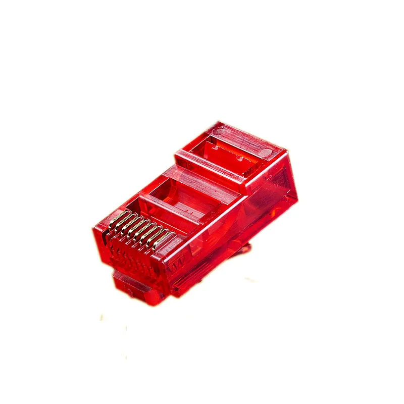 Модульный разъем Cat 5e 100 шт. 8P RJ45 кабель Ethernet Позолоченный ОБЖИМНАЯ сеть RJ 45