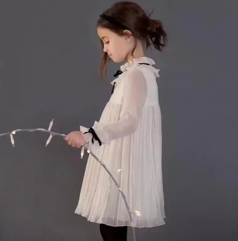 2019 Модное шифоновое платье для девочек Европейское детское праздничное милые