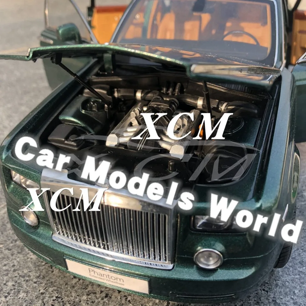 Литая модель автомобиля для Kyosho Phantom EWB с чемоданом и винным стеклом (зеленый) 1:18 +