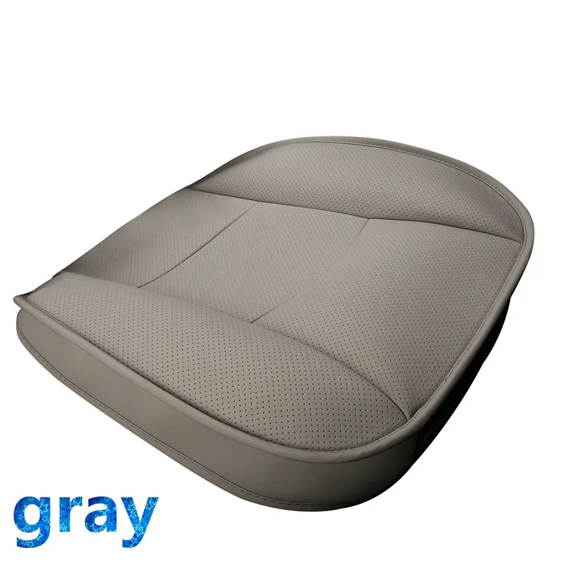 1pcs front Gray Ультра-роскошное автомобильное сиденье защита одно сиденье без спинки PU старшее кожаное покрытие для большинства четырехдверных седанов и внедорожников - Название цвета: 1pcs front Gray