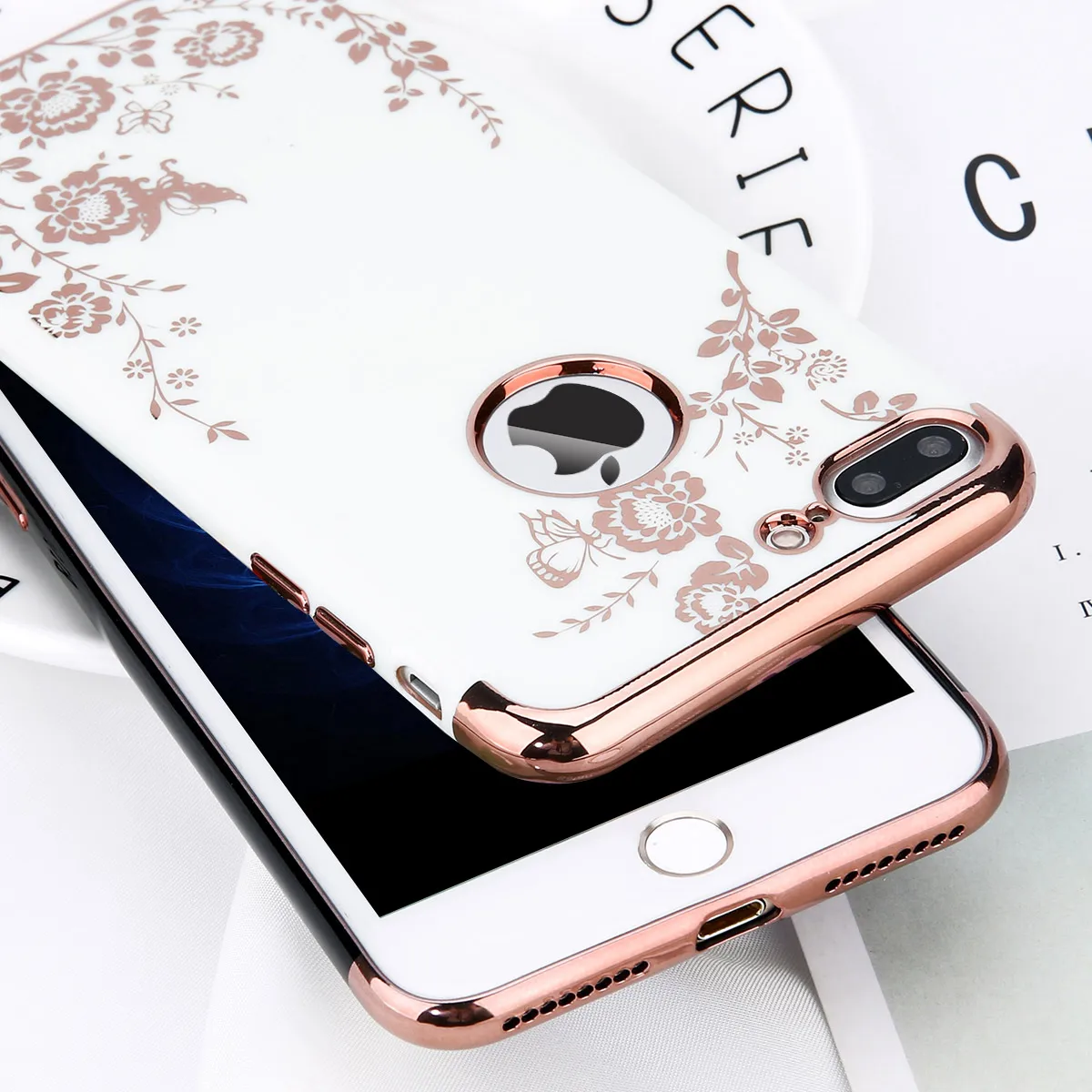 Чехол для телефона Moskado для iPhone X, XR, XS Max, 7, 8, 6, 6s Plus, модное покрытие, розовое золото, черный, белый, жесткий чехол для телефона s, задняя крышка