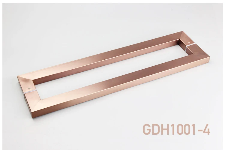 GDH1001-4 Изготовленная на заказ стеклянная дверная квадратная ручка светло-розовое золото деревянная ручка шкафа из нержавеющей стали большая ручка 600 мм - Цвет: GDH1001-4
