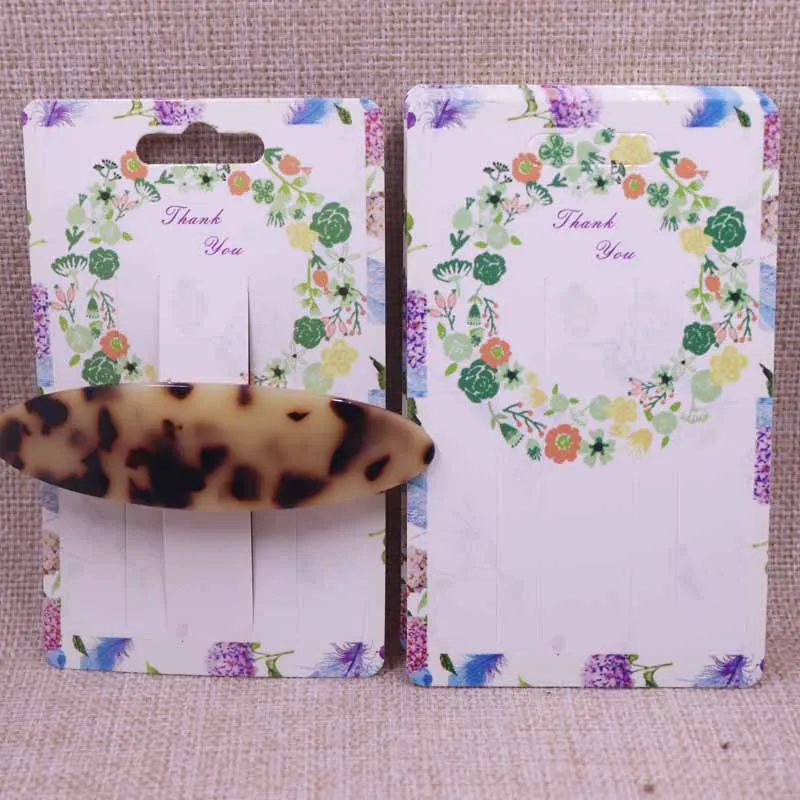 card same as pic Новинка, сделай сам, 100 шт., клип-карта для волос, лента для волос, карты, бумажные ожерелья/серьги/карты для волос, украшения, бирка для демонстрации, фиолетовый цветок, стильный - Цвет: card same as pic