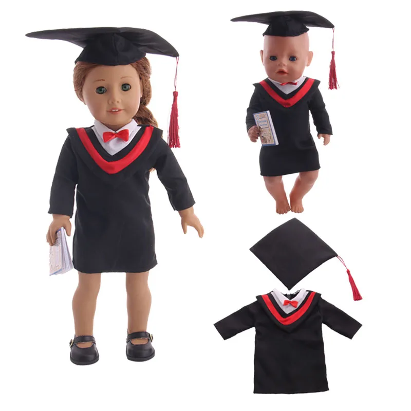 LUCKDOLL Doctor Clothes + шапка подходит для 18 дюймов американская кукла 43 см аксессуары