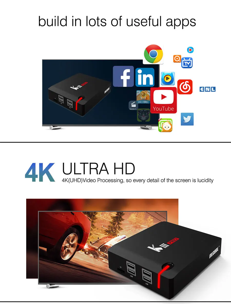 MECOOL KIII PRO tv Box Amlogic S912 S2 T2 DVB Восьмиядерный Смарт Android 6,0 3g 16G двухдиапазонный WiFi 1000M медиаплеер
