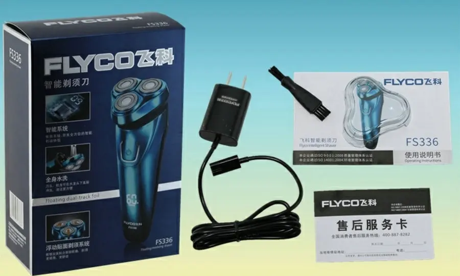 Flyco fs336 электрическая Мужская бритва 3D плавающая умная бритва перезаряжаемая с всплывающим триммером Быстрая зарядка 1 час с 3 лезвиями