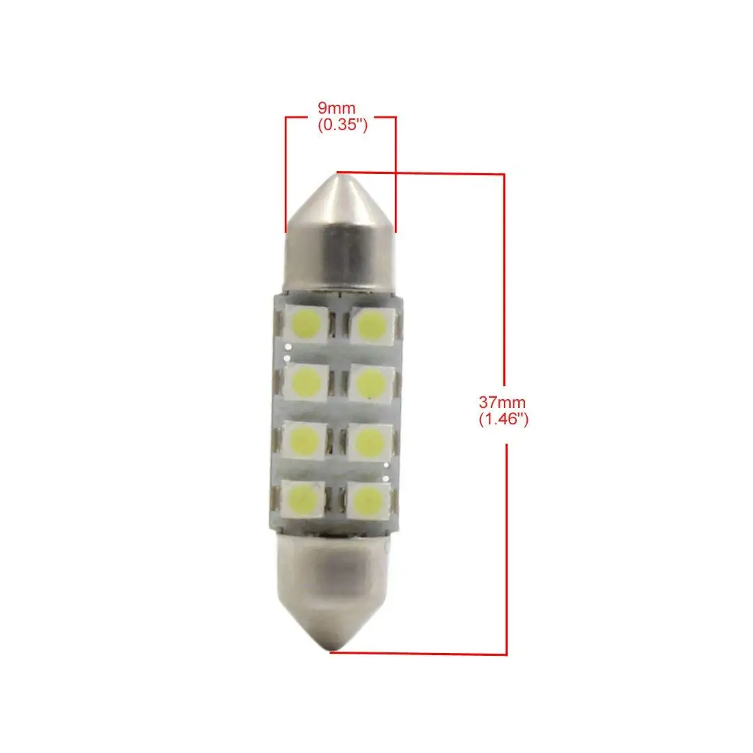 Uxcell 10 шт 37 мм холодный белый 8 3528 SMD светодиодные гирлянды лампы салона автомобиля