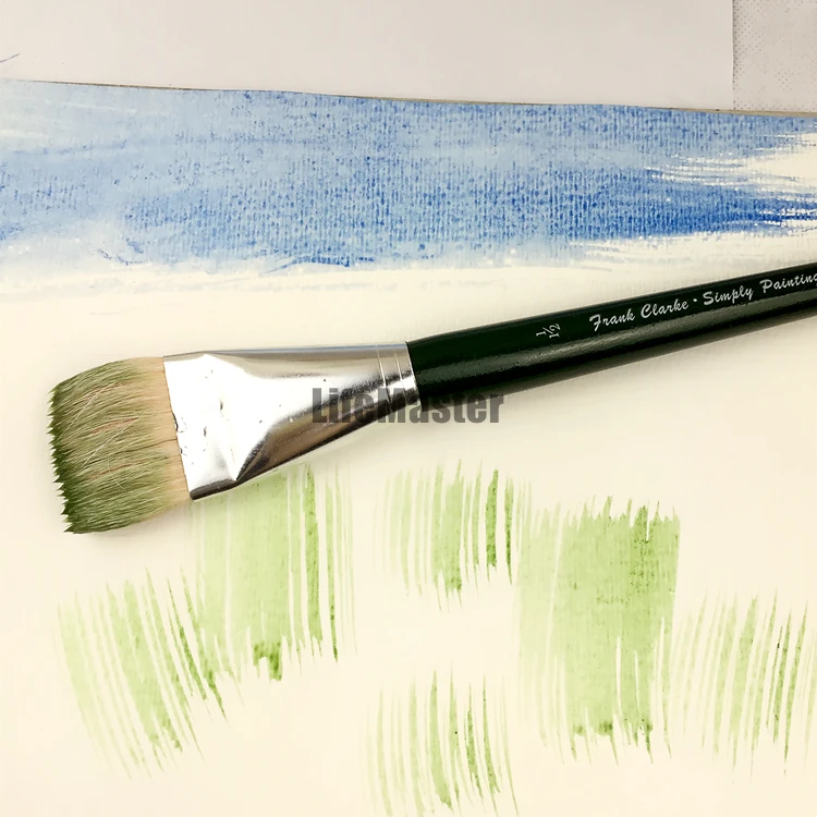 Simply Painting Frank Clarke 3-Piece Magic Goat Hair Watercolour Brushes Set - 1.5 Inches & 3/4 Inches with Wool & No.3 Nylon Rigger - Art Set image 6
