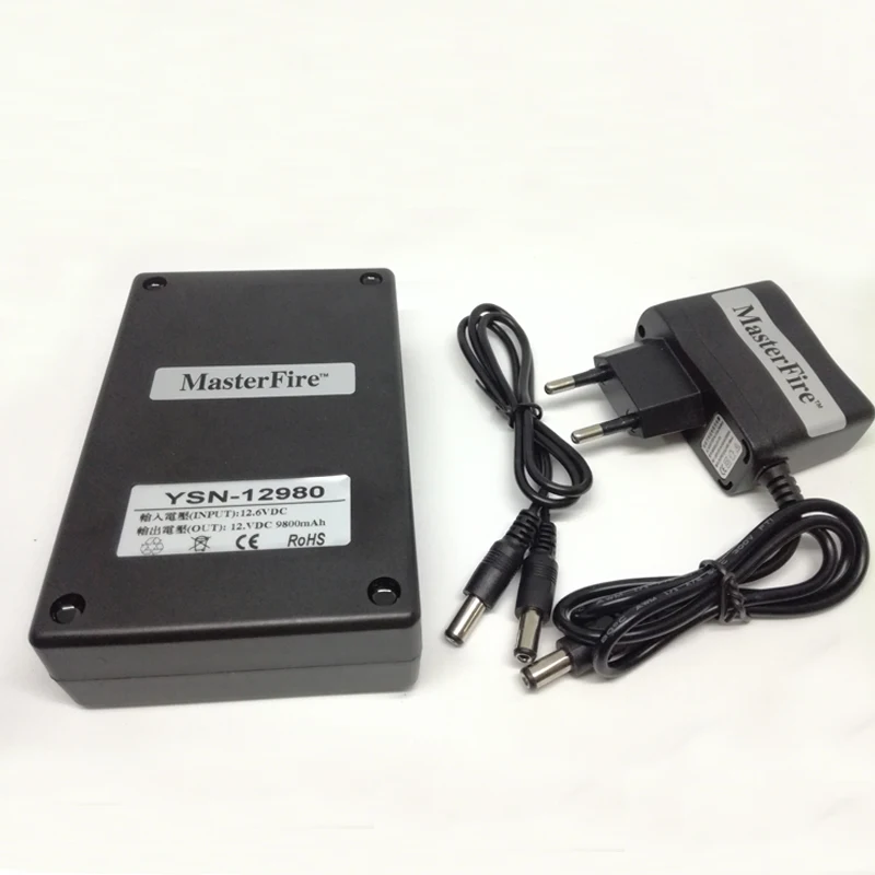 MasterFire Портативный AC/DC 12V 9800 мА/ч Перезаряжаемые Li ion Батарея литий ионные