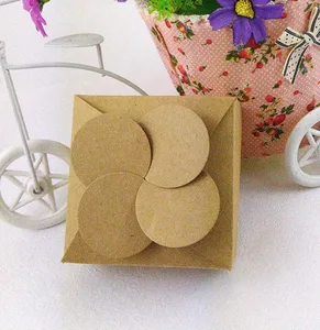 Комплект ювелирных изделий из крафт-бумаги коричневого цвета, 50 шт.лот, 8x8x3. См, Подарочная коробка для печенья, мыла ручной работы для свадебной вечеринки, конфетная коробка