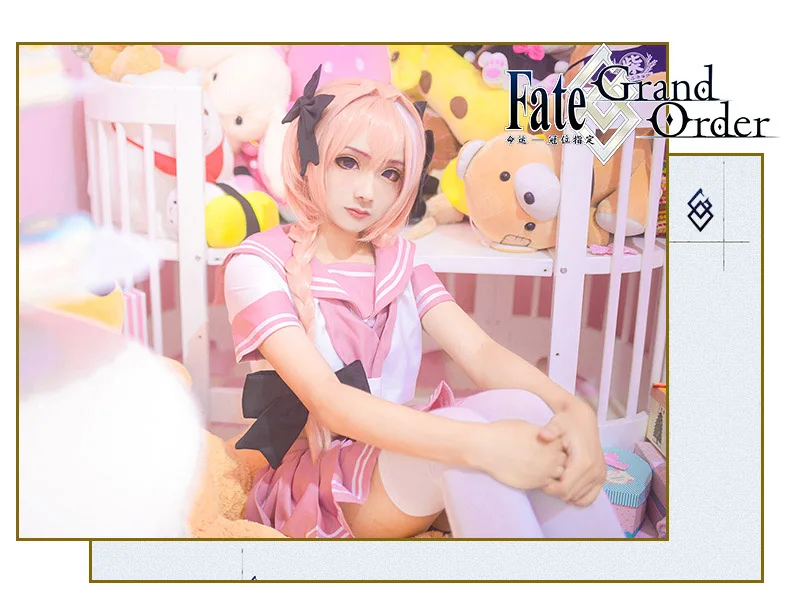 Fate Grand Order Astolfo FGO Розовый Косплей Костюм Полный комплект женское платье