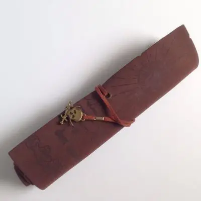Творческий Винтаж Sailor Географические карты карандашом сумка кожа Roll Up пенал