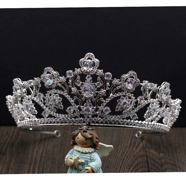 Himstory Blingbling большая мощеная CZ Корона кубический циркон свадебные аксессуары для