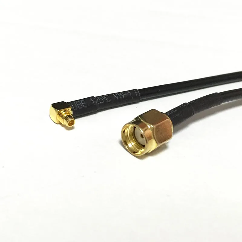 1 шт. беспроводной модем кабель RP SMA штекер MMCX Мужской правый угол pigtail RG316/RG174