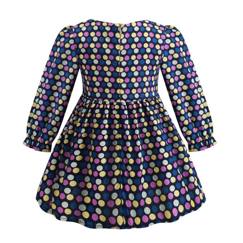 Long Sleeve Baby Girl Dress Floral Print Kids Girls Dresses 2019 Spring Autumn Princess Clothes Children 2-8 Years | Детская одежда и