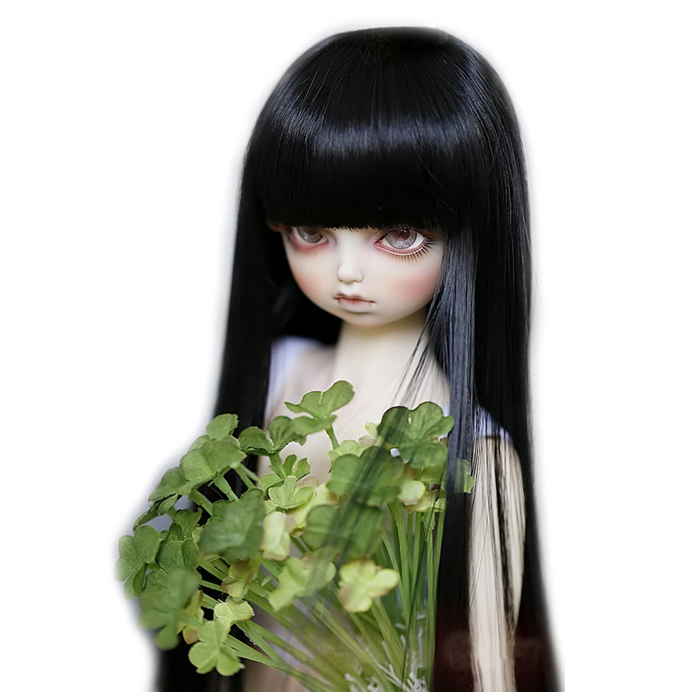 [Wamami] T02 11 # черный аккуратный челка прямой длинный парик 1/6 SD AOD DOD BJD кукла 6 &quot