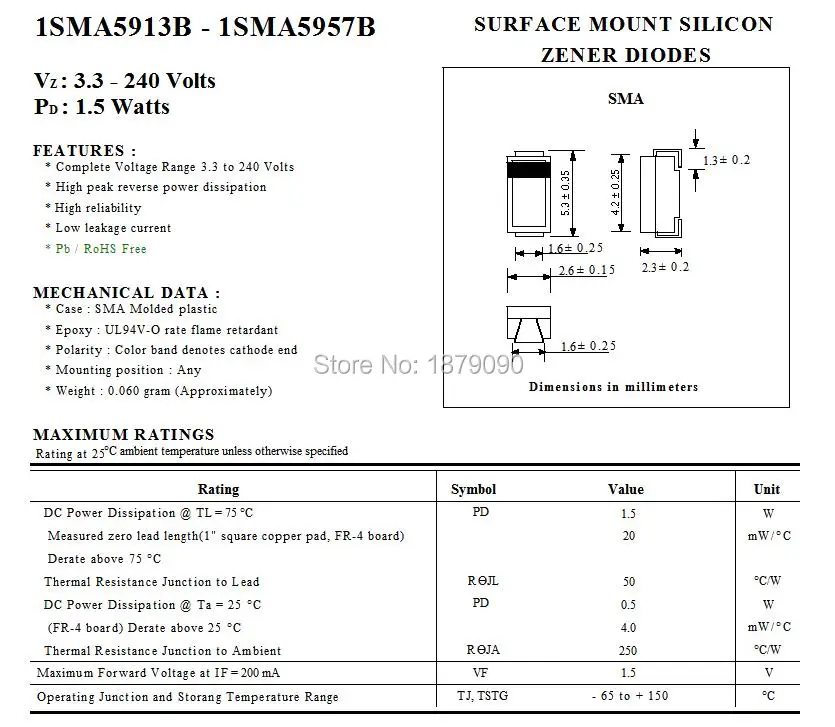 Бесплатная доставка 1SMA5933BT3G 1SMA5934BT3G 1SMA5935BT3G 1SMA5936BT3G 22V 24V 27V 30V 1 5 W зенеровский диод DO