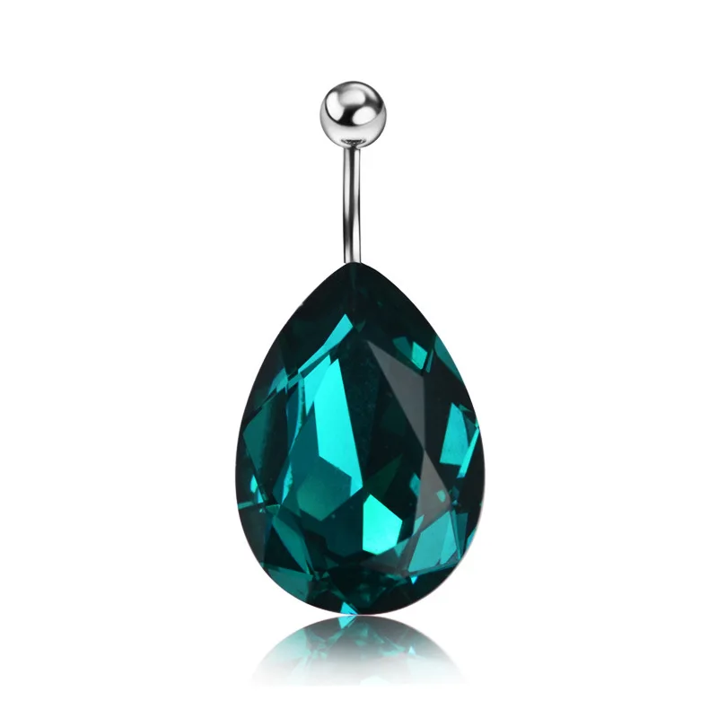 Серьги пупки женские с фианитами 16 г|navel piercing|piercing ombligoearring belly button |