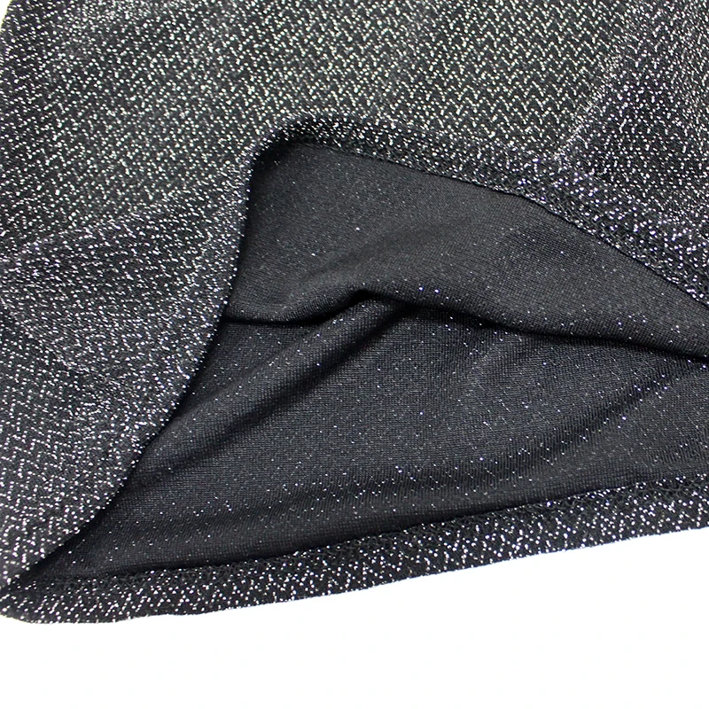 

Korean Silver Glitter Shoulder Sexy Slim Shirt With Long Sleeves Thin Shiny Glitter T Shirt Woman Crop Top