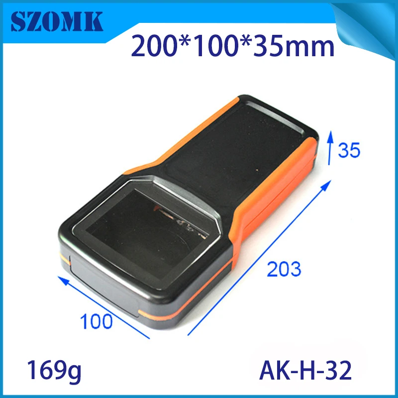 1 шт. пластиковые коробки электроники портативный корпус 204*100*35 мм abs ручной распределительная коробка 5X7A корпус батареи для pcb diy box