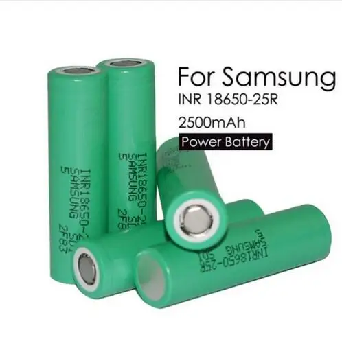 10 шт./лот для samsung 18650 25R INR1865025R 20A разрядные литиевые батареи, 2500 мАч блок питания для электронной сигареты батарея
