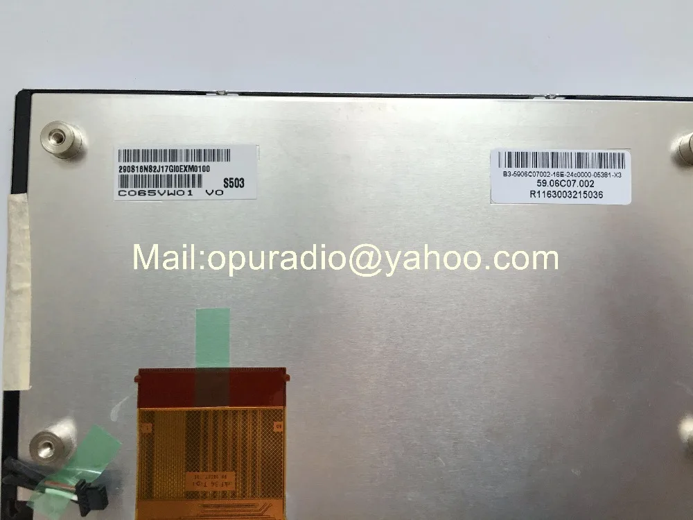 ЖК-дисплей AUO 6 5 дюйма C065VW01 V0 TFT для VW Volkswagen Touareg RCD550(2011) Монитор GPS автомобиля |