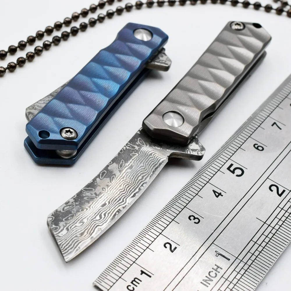 Мини складной нож карманный из коробки с брелоком для переноски ожерелье