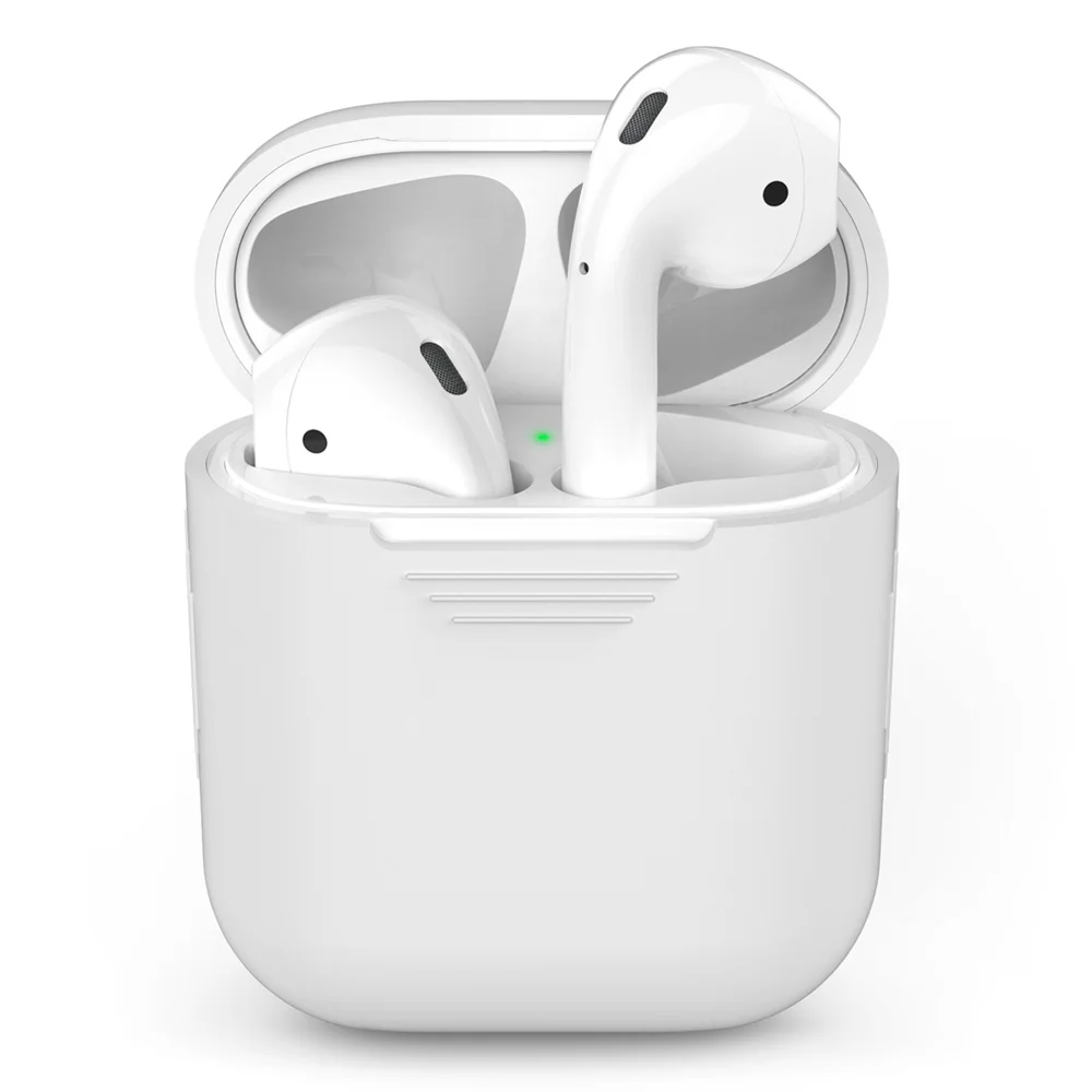 1 шт ТПУ силиконовый Bluetooth беспроводной чехол для наушников Защитный чехол для Airpods аксессуары для кожи для Apple Airpods зарядная коробка - Цвет: White