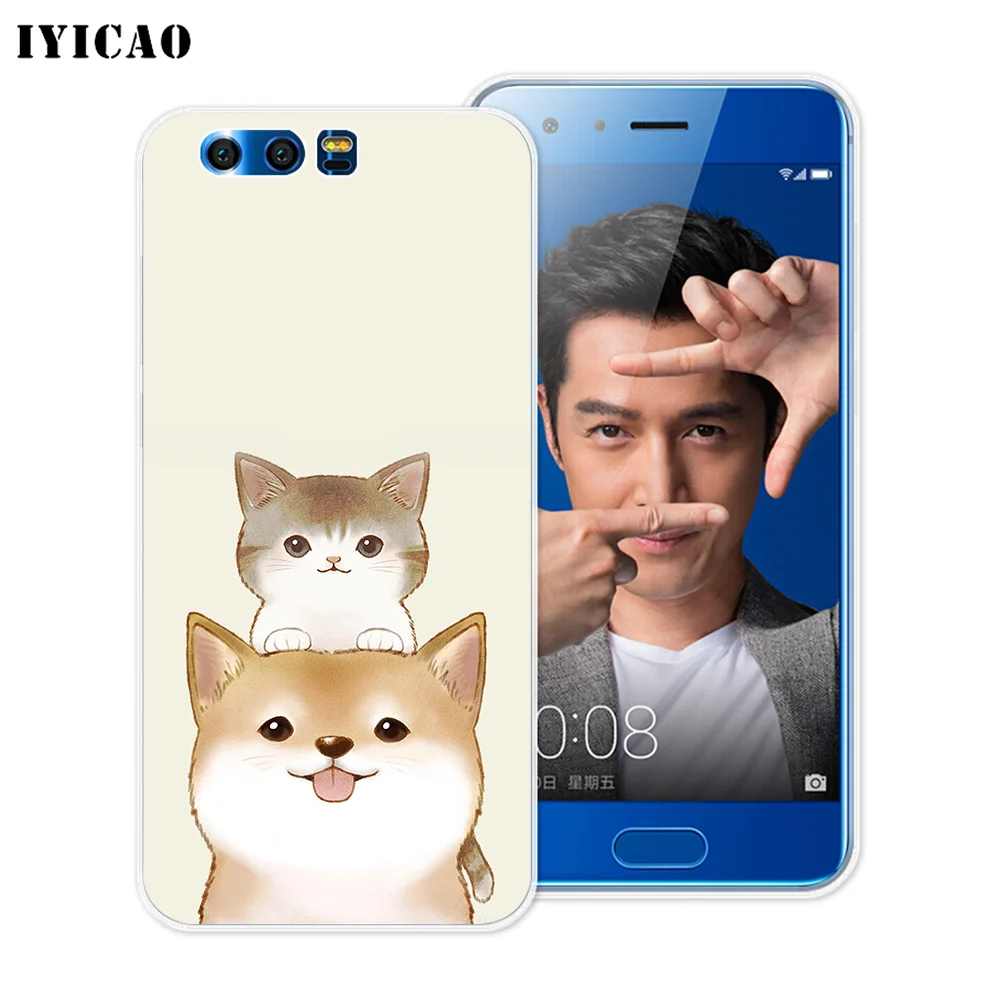 Мягкий силиконовый чехол IYICAO для Huawei Y9 Y7 Y6 Prime 2018 Honor 8C 8X 8 9 10 Lite 7X 7C 6A 7A