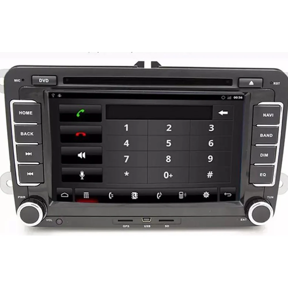 Автомобильный DVD плеер 2din 7 'Ɗ/8 Core Android 5.1.1 радио GPS SD и USB для VW Polo Jetta Tiguan B6 B5 cc Skoda