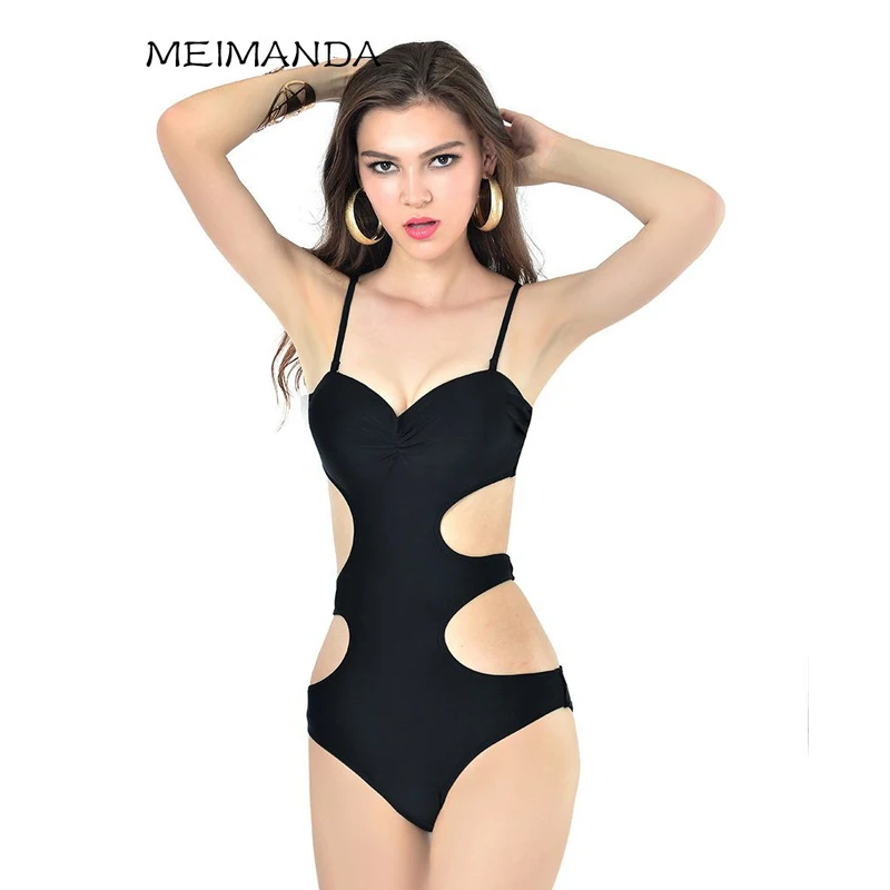 One Piece Swimsuit 2017 Sexy Swimwear Women Bathing Suit Swim Vintage Summer Beach Wear Print Bandage Monokini HZ012 | Спорт и