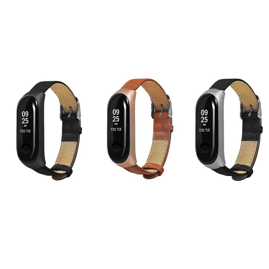 Кожаный ремешок для Mi Band 3 браслет без винтов Xiaomi | Электроника