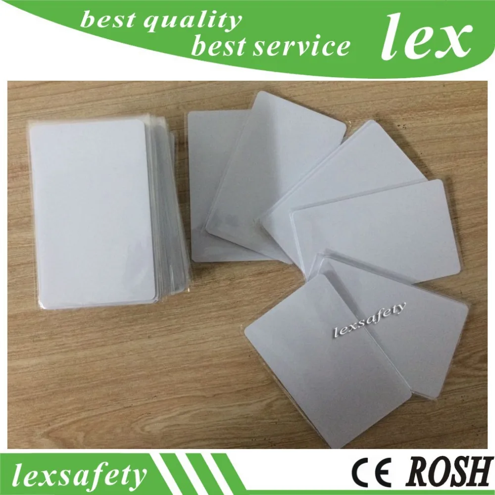

100pcs Per Lot M1 ISO14443A 13.56mhz 1k Proximity Access Blank Card FM11RF08 Control Key Secure Access Control White Cards
