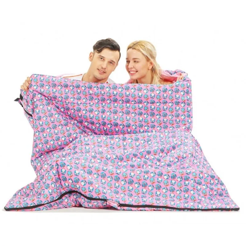 detachable double person sleeping bag indoor outdoor camping Adult ultralight couple travel use 3200g | Спорт и развлечения