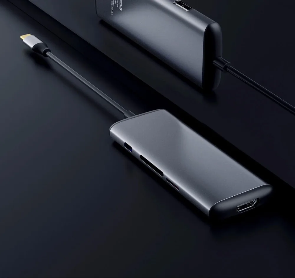 Xiaomi HAGIBIS USB Type-C Charging Adapter 6 in 1 Type C TF /SD /PD /2 USD 3.0 /HDMI Male to Female Charge Converter Charger H20