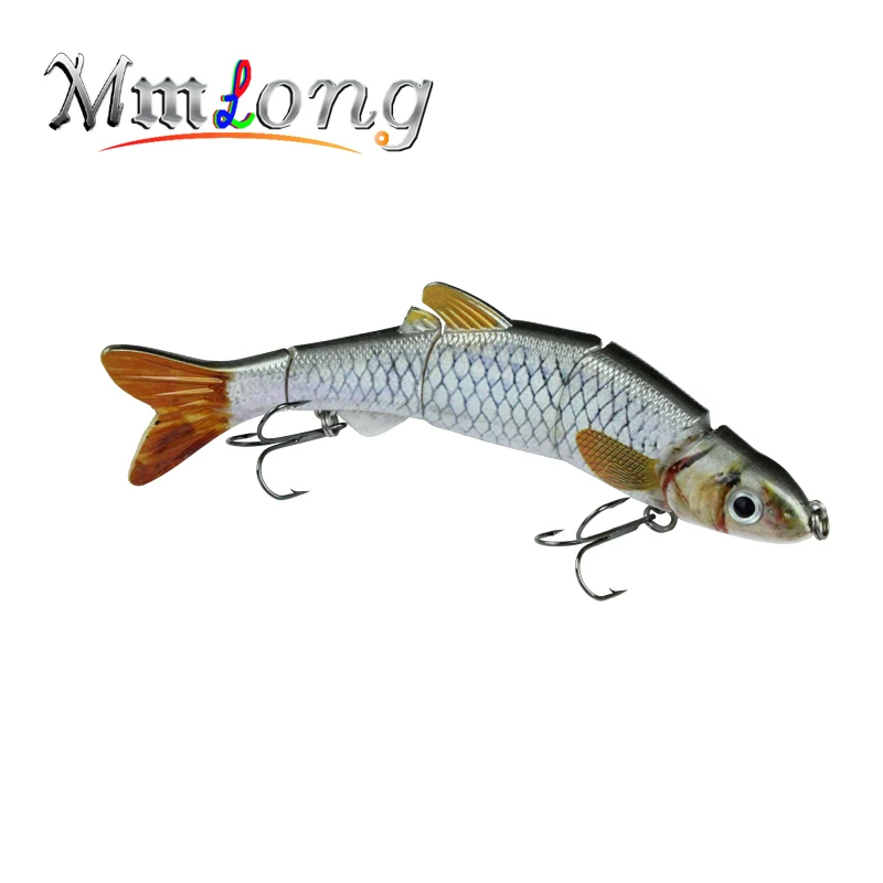 Mmlong искусственный приманки 5 сегмент профессиональный реалистичного 6 крюк яркие