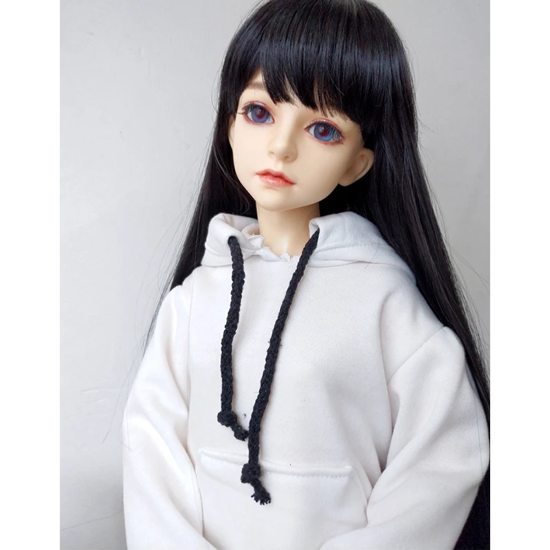 Однотонная Одежда для кукол черного белого серого цвета с капюшоном