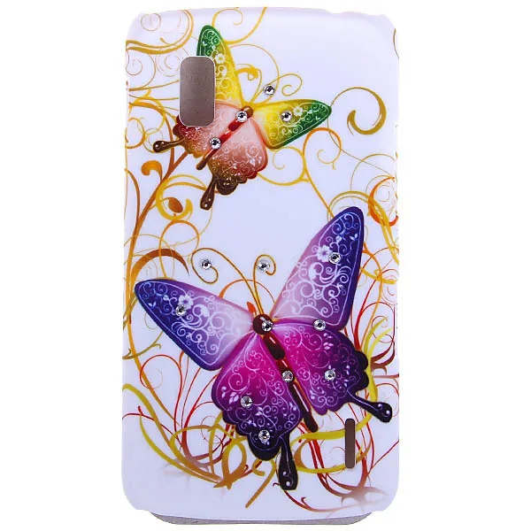 Batterfly Pattern Rhinestone Decoration ABS Hard Protective Cover for LG E960 Nexus 4 | Компьютеры и офис