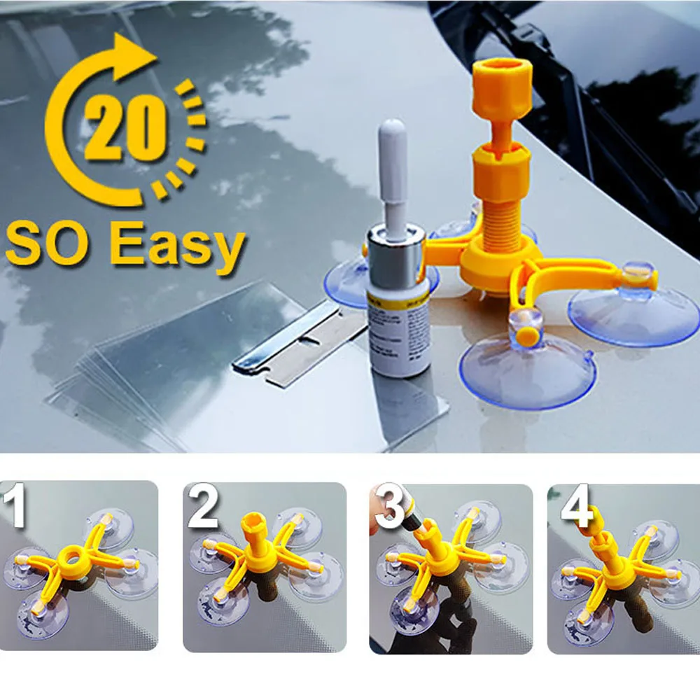 

Car Window Repair Tools Windshield Repair Kits DIY Auto Glass Windscreen Repair Glass Scratch Crack Restore
