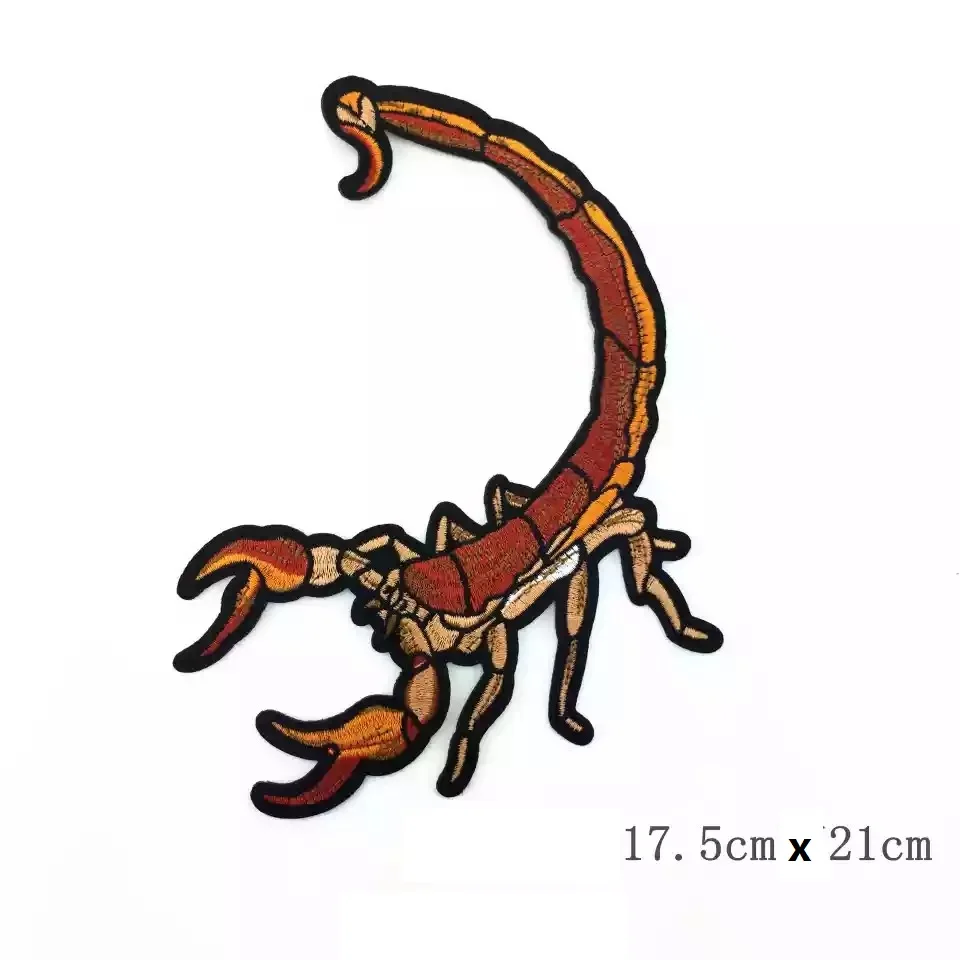 

1 Pair Scorpion Patches for Clothes T-shirt DIY Iron on Patches Decorative Parches High Quality Applique Embroidery