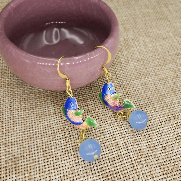 Винтажная Этническая бижутерия серьги подвески Модные Винтажные рыбки|dangle