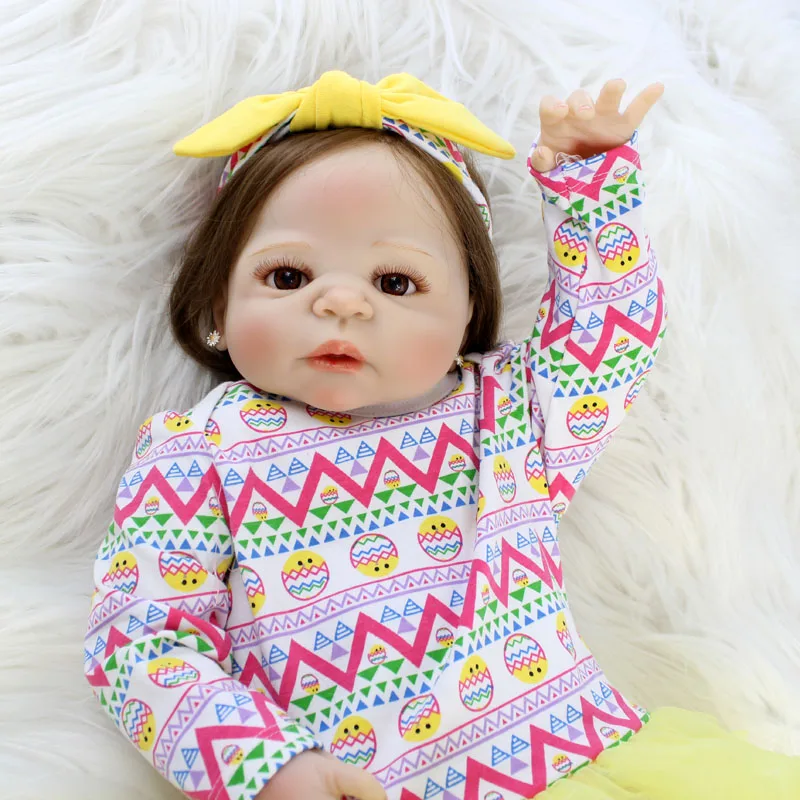Полностью силиконовая кукла новорожденная BZDOLL Реалистичная виниловая