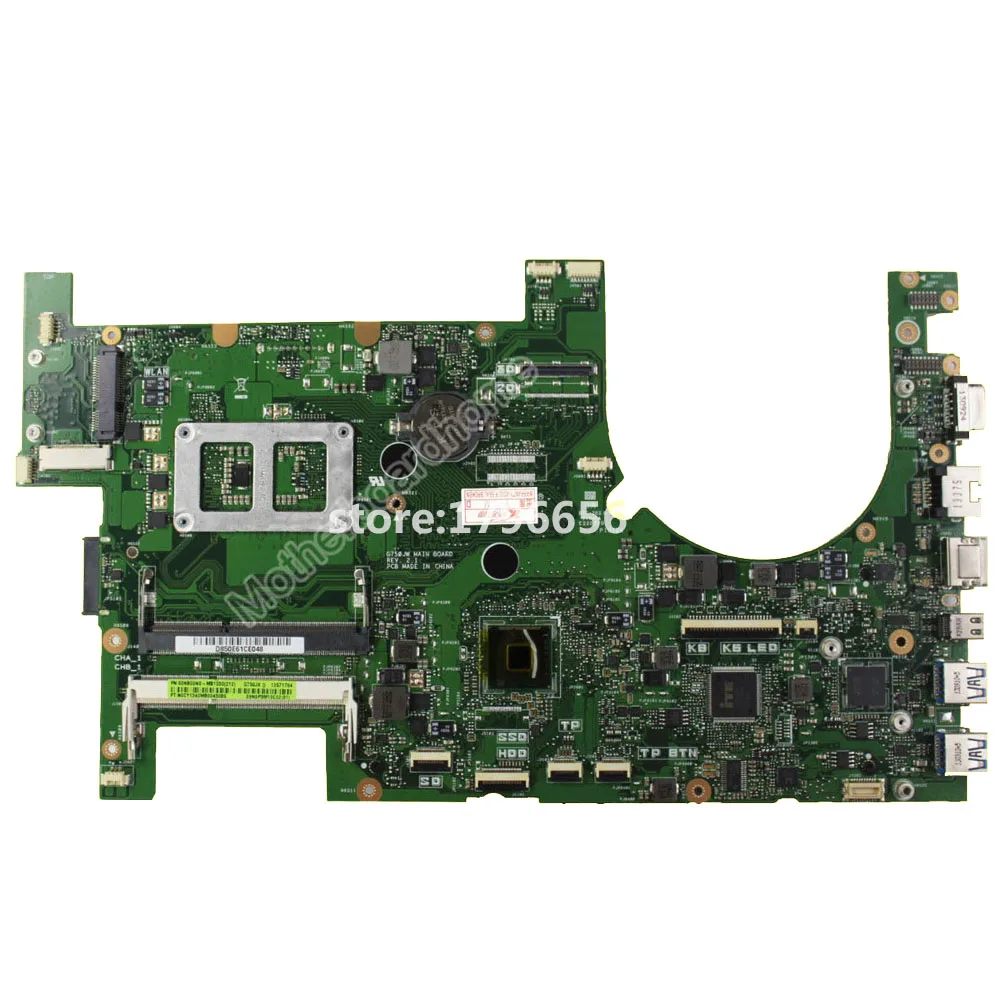 Новинка! Отправить+ 3D G750JH G750JW G750JX материнская плата для ноутбука asus ROG G750J G750JH G750JW G750JX материнская плата i7-4710HQ I7-4700
