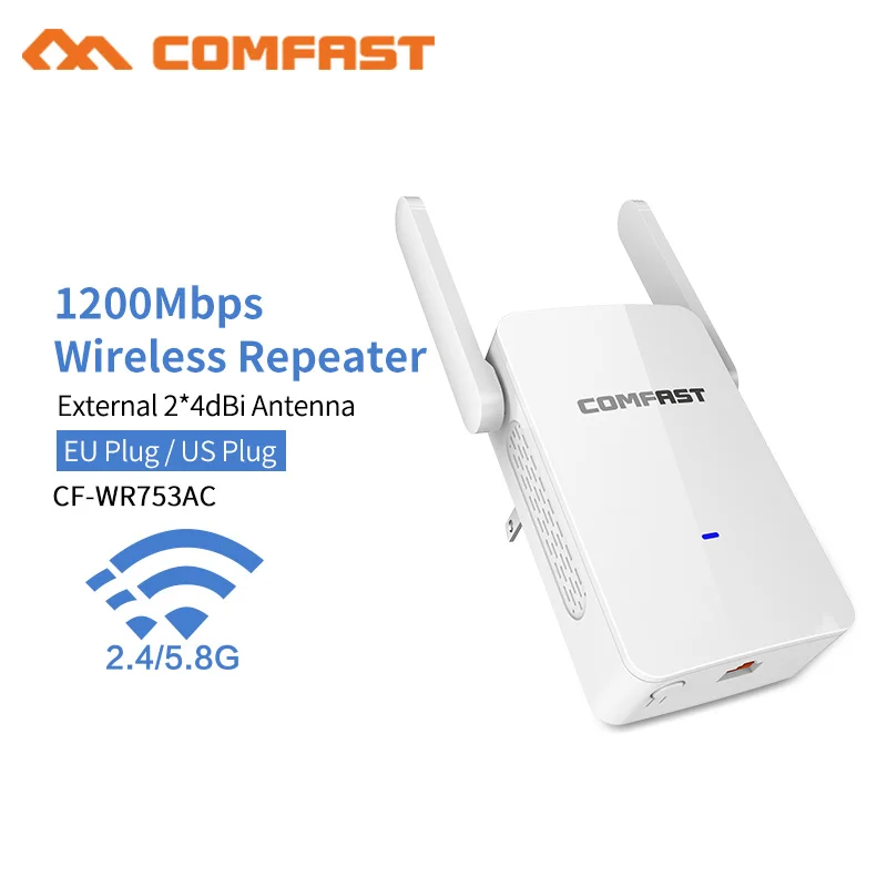 Wi Fi расширитель роутера высокой мощности 1200 Мбит/с/ретранслятор/точка доступа AP 5