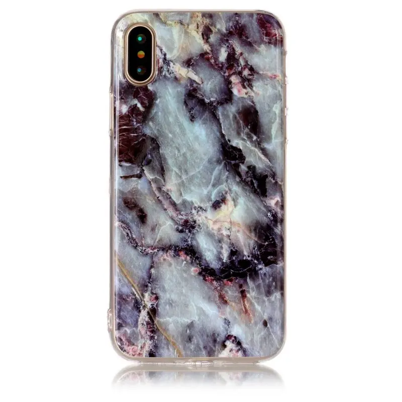 Phone Case for iPhone X Silicon Back Cover iPhoneX Soft Marble Granite Flower Mobile Cases Coque Apple iPhon Shell Gel |