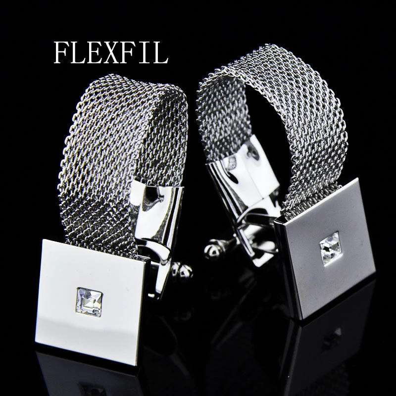 

FLEXFIL Jewelry french shirt cufflink for mens Brand designer Cuffs link Button male High Quality Luxury Wedding Free Shipping