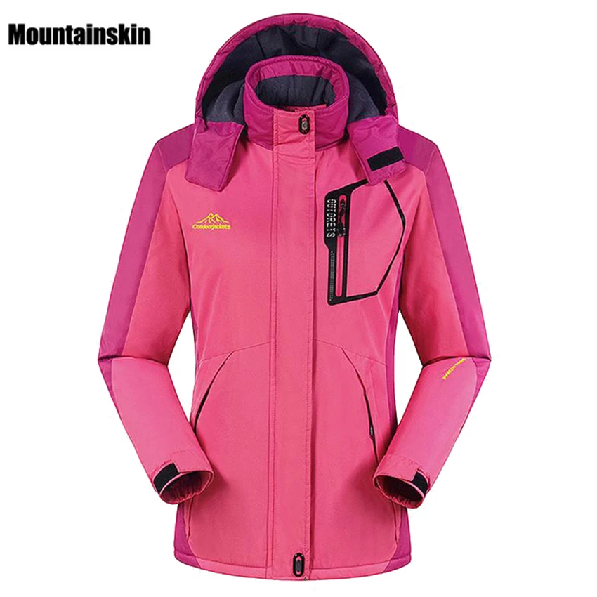 Mountainskin женская зимняя внутренняя флисовая ветрозащитная куртка уличные