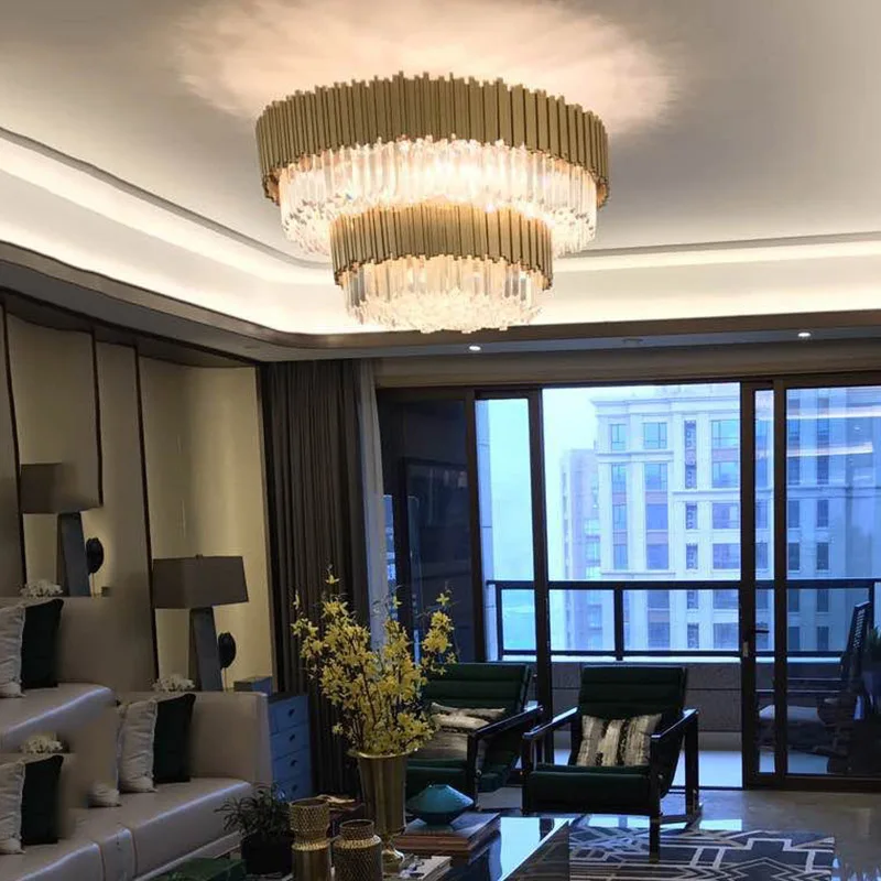 

Luxury crystal chandelier crystal lighting plating process LED chandelier lighting can be customized